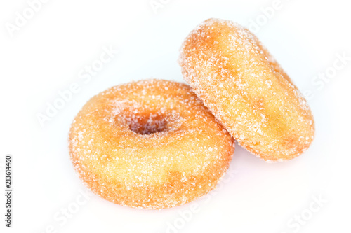 donut sugar on white background