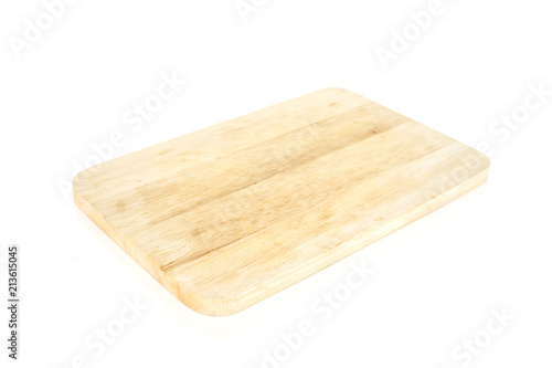 cutting board wooden on white background