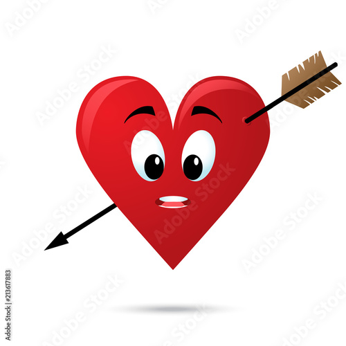 Heart pierced by an arrow