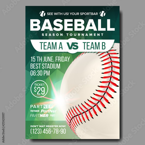Photography Baseball Poster Vector