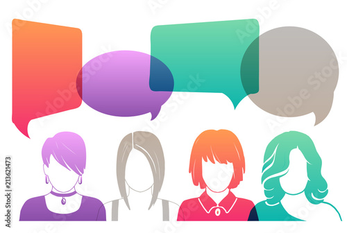 Men and women avatar profile picture set. Businessman, coworkers, team, think, Question. Idea, Brainstorm Business concept vector illustration