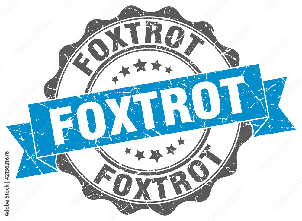 Fototapeta premium foxtrot stamp. sign. seal