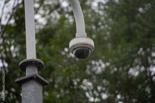 CCTV camera watches over premisies photo
