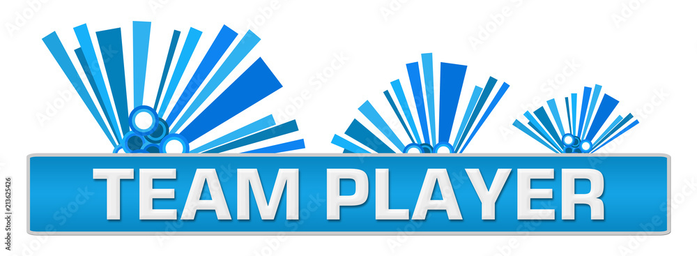 Fototapeta premium Team Player Blue Abstract Graphics On Top 