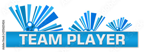 Team Player Blue Abstract Graphics On Top 