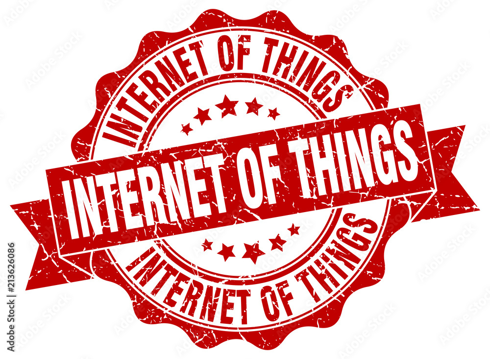 Obraz premium internet of things stamp. sign. seal
