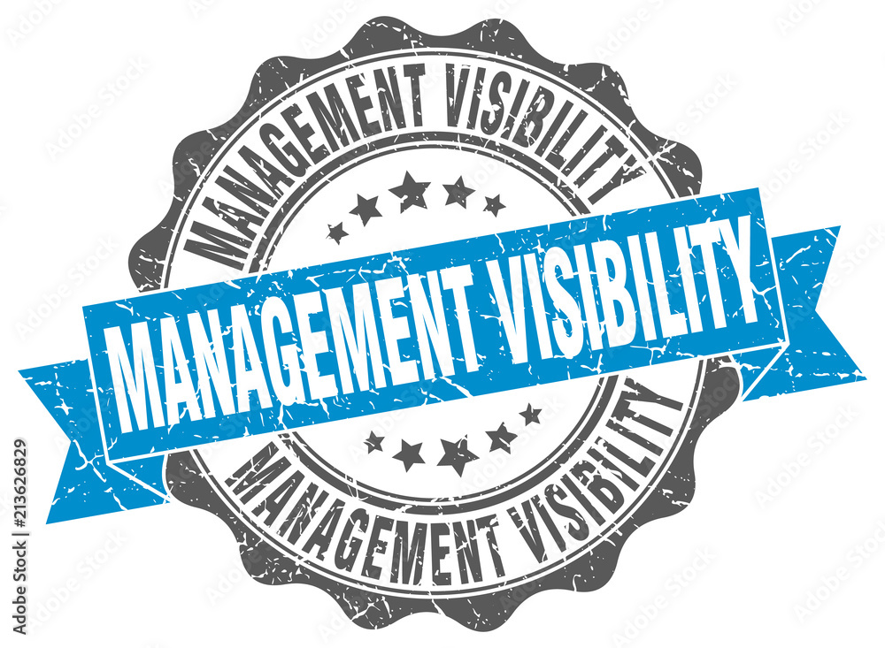 Obraz premium management visibility stamp. sign. seal