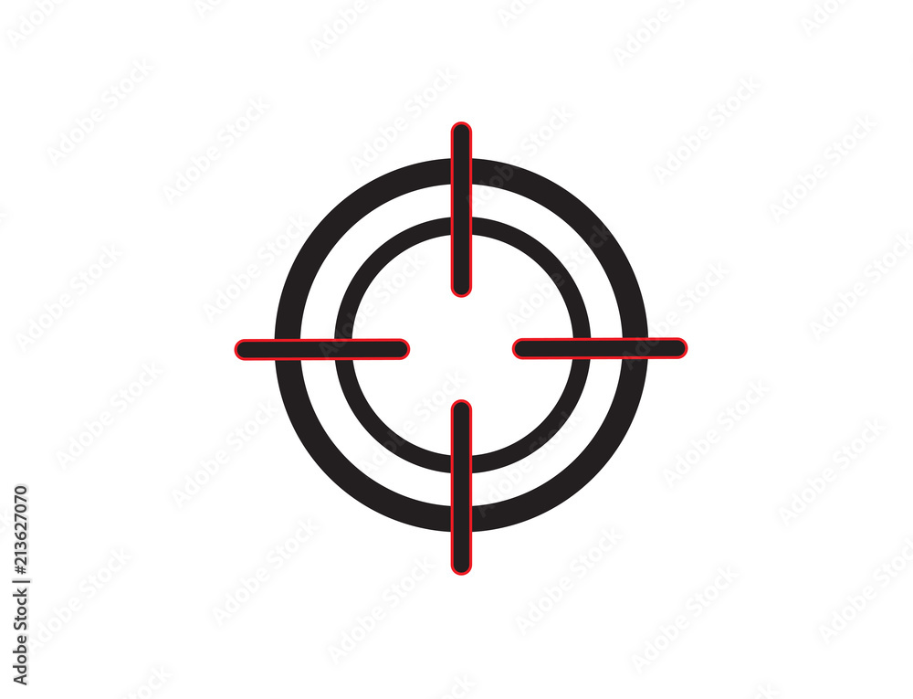 Target icon, sight sniper symbol isolated on a gray background, Crosshair and aim vector illustration stylish for web design Target icon, sight sniper symbol isolated on a gray background, Crosshair and aim vector illustration stylish for web design