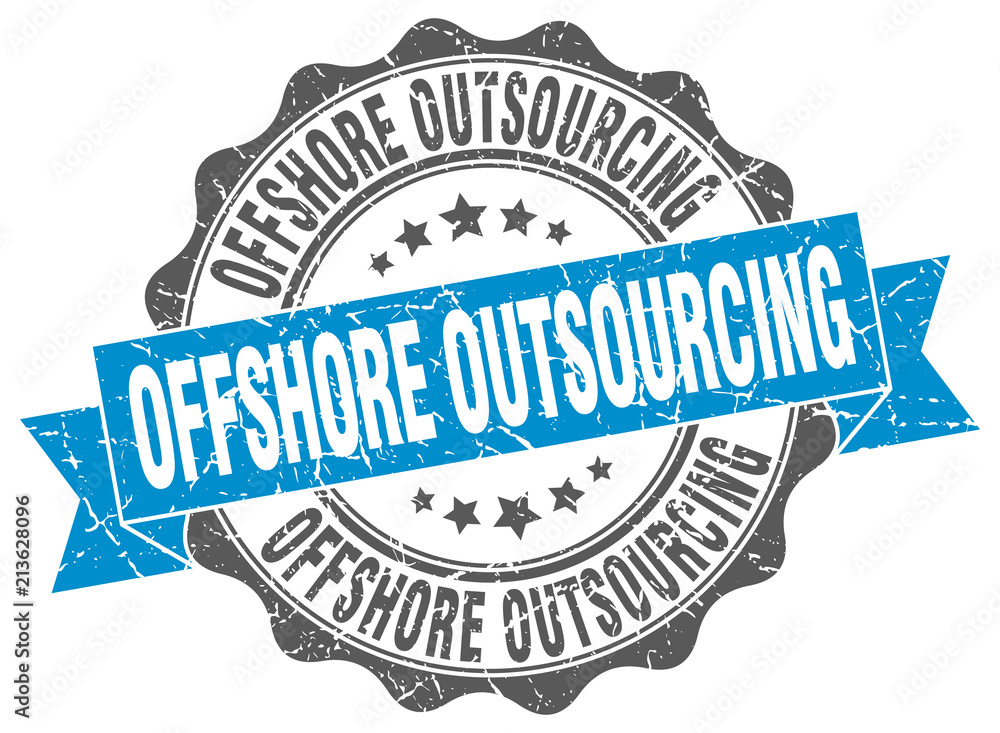 Fototapeta premium offshore outsourcing stamp. sign. seal