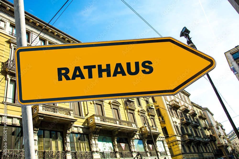 Obraz premium Schild 285 - Rathaus