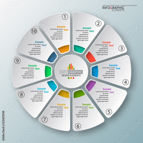 Abstract 3D Paper Infographics