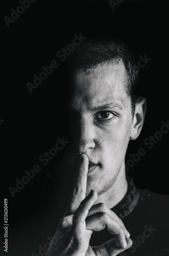Man with Finger