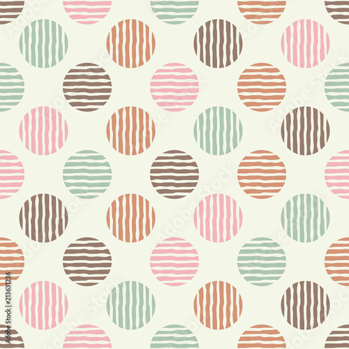 Polka dot seamless pattern. Geometric background. The colorful balls. Тextile rapport.