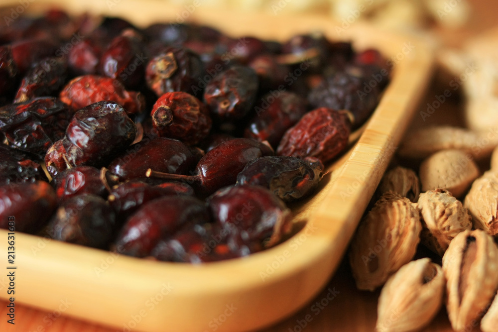 Rose hips and nuts Rose hips and nuts