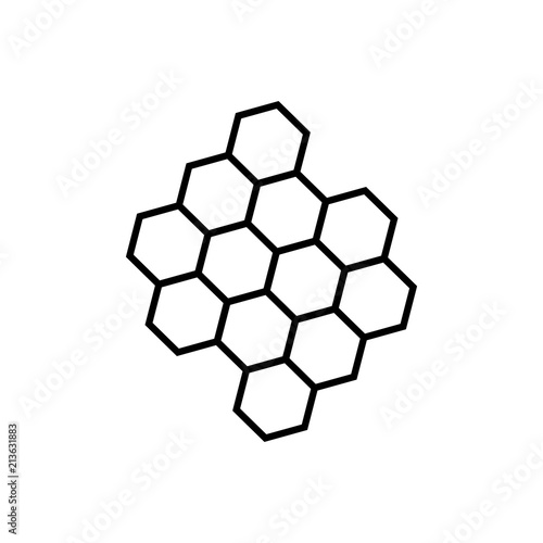 Line Honeycomb Icon.Vector Illustration