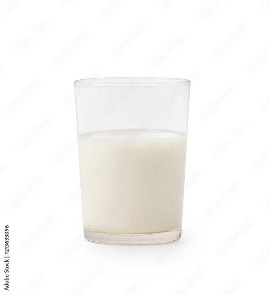 Glass of milk isolated on white Glass of milk isolated on white