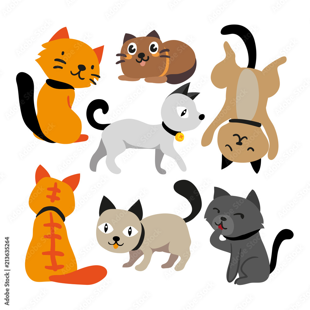 cat vector collection design cat vector collection design