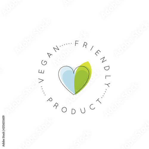 Isolated Vector Style Illustration Logo Set Badge Vegan Friendly, Fresh Organic, Eco Product, Bio Ingredient Label Badge with Leaf, Earth, Green Concept