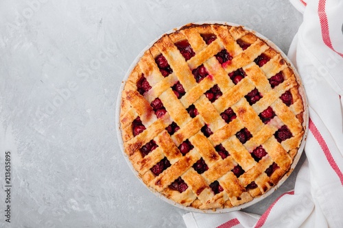 Homemade Cherry Pie with a Flaky Crust