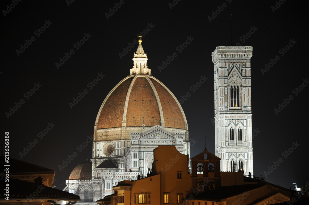 Fototapeta premium view of the city of Florence, in Italy, during a sunny day in winter