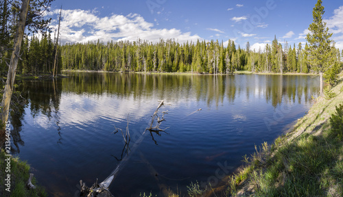 grasslands, lakes and rivers in Yellowstone National Park in Wyoming