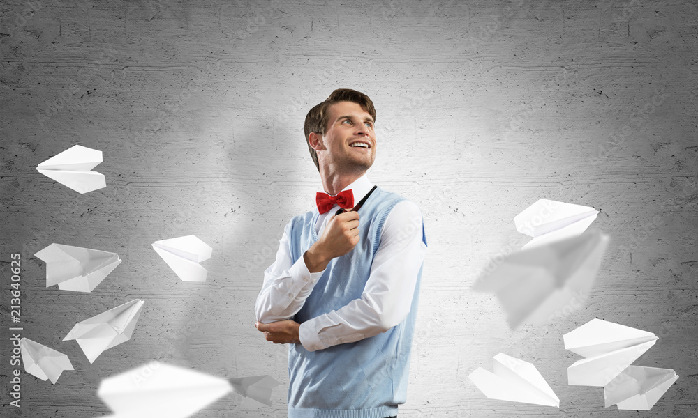 Conceptual image of young businessman. Conceptual image of young businessman.