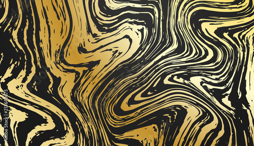 Abstract black and yellow marble or stone texture.