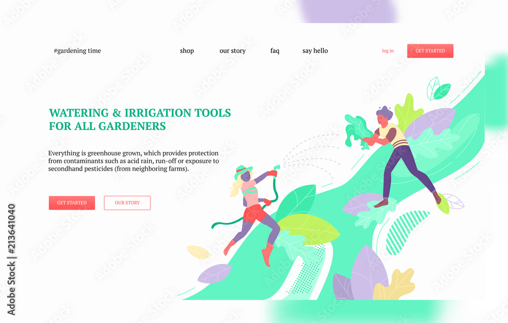 Watering irrigation tools banner