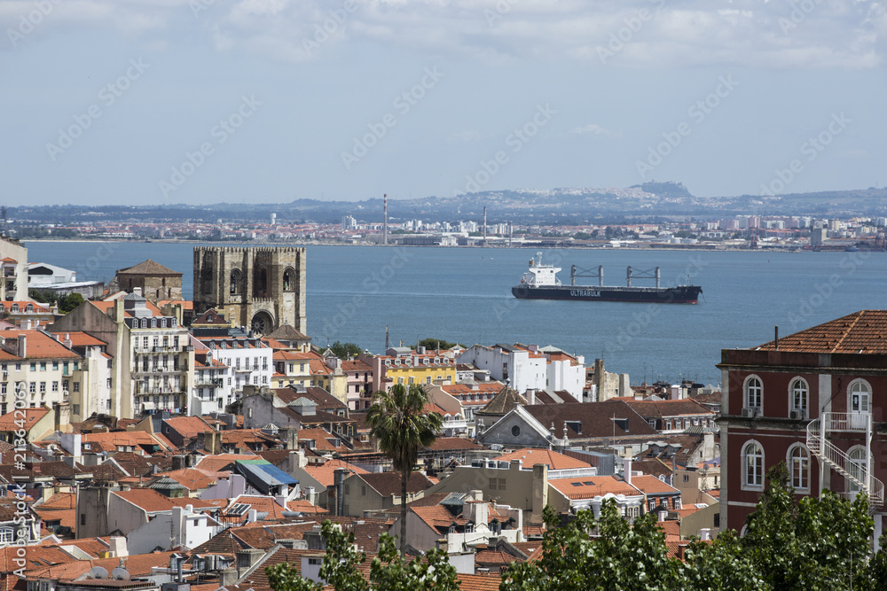 Lisbon cityscape and tagus