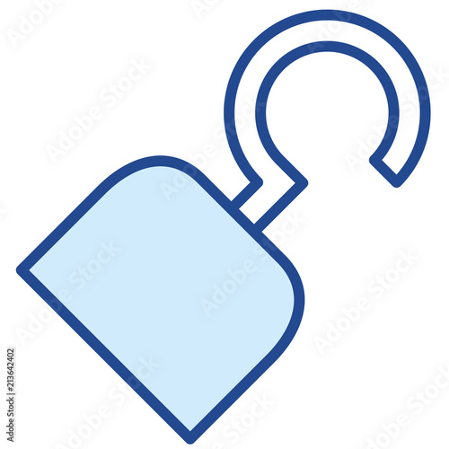 Haken Prothese Vector Icon Illustration