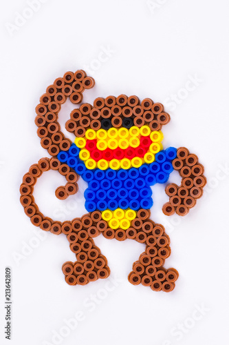 Perler bead monkey.