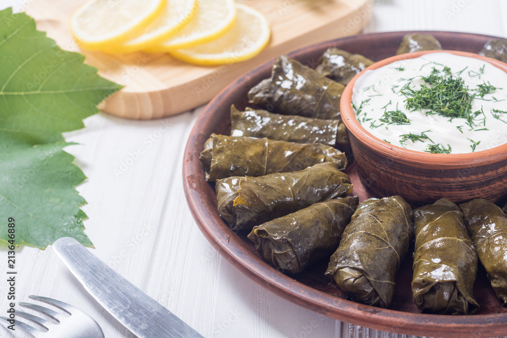 Dolma from grape of vines