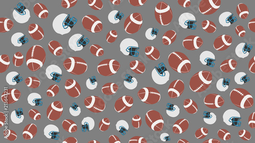 football american ball and cap seamless pettern vector illustration eps10	
