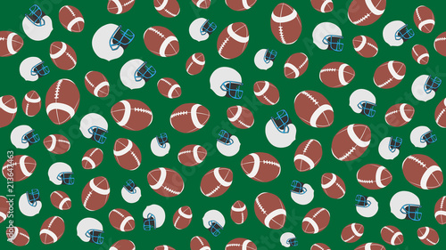 football american ball and cap seamless pettern vector illustration eps10	