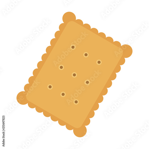 Foto Tasty biscuit, flat style vector illustration.