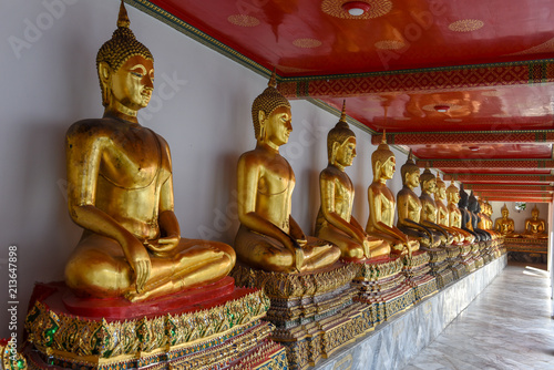 Golden Buddha of Wat Pho temple in Bangkok