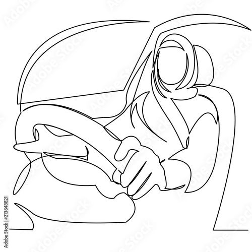 muslim woman driving a car04