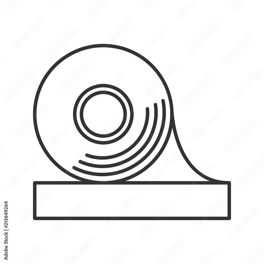 Adhesive tape roll linear icon Adhesive tape roll linear icon