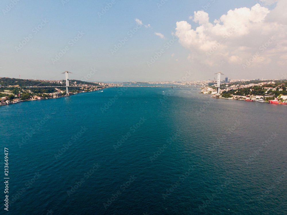 Aerial Drone View of Istanbul Bosphorus, Cengelkoy / Istanbul