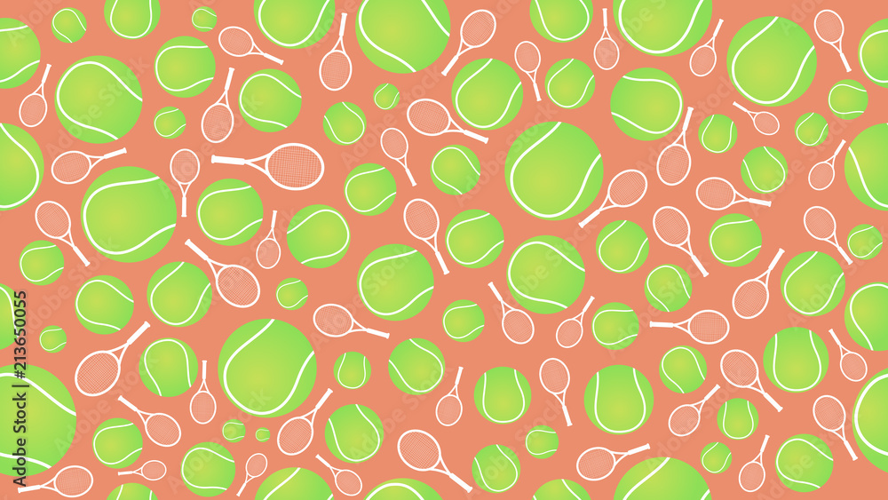tennis ball and racket seamless pettern vector illustration eps10 tennis ball and racket seamless pettern vector illustration eps10