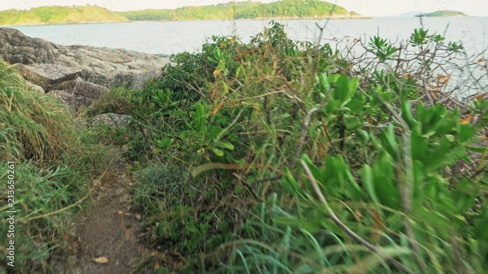 Scenic view and beautiful landscape of Krating Cape at Nai Harn beach, Phuket, Thailand Scenic view and beautiful landscape of Krating Cape at Nai Harn beach, Phuket, Thailand