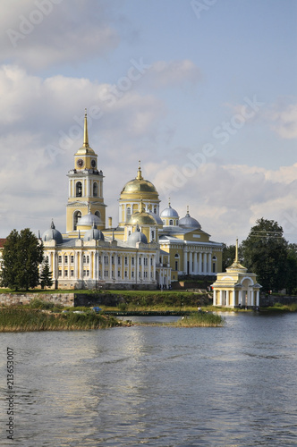 Nilov Monastery at Stolobny Island near Ostashkov. Tver oblast. Russia photo