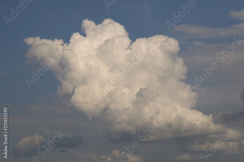 View of beautiful white clouds in a blue sky. © Александр Поташев