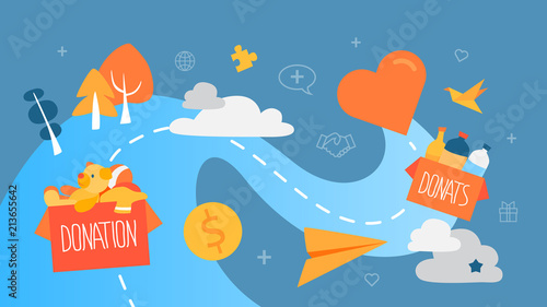 Donation concept illustration