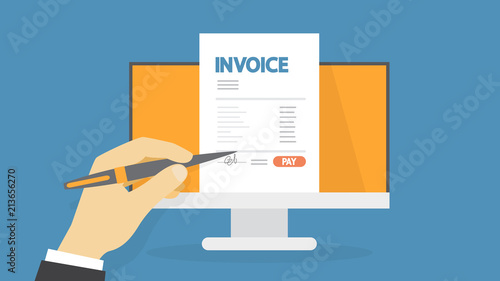 Invoice concept illustration