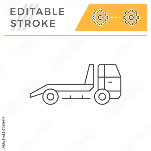 Tow truck line icon