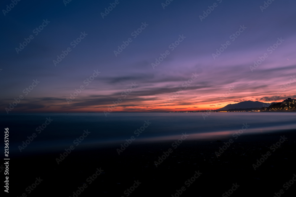 A purple sunset