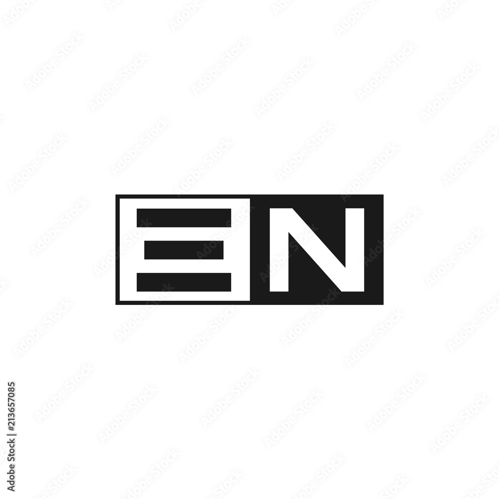 Initial Letter EN Logo Template Design Initial Letter EN Logo Template Design