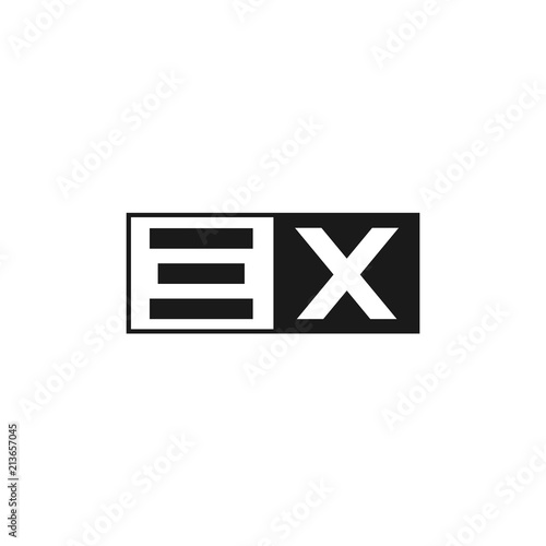 Initial Letter EX Logo Template Design