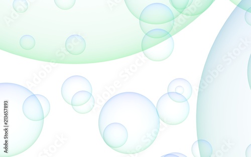 Light pastel colored background with pink bubbles. Wallpaper, texture blue balloons. 3D illustration